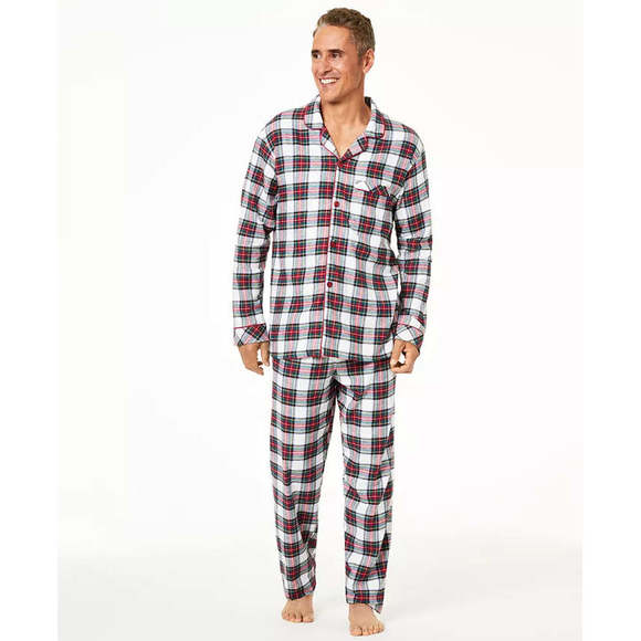 Family Pajamas Matching Mens Stewart Plaid Family Pajama Set - Picture 5 of 9